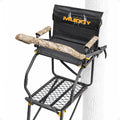 Muddy 1-Person Skybox Deluxe Steel Ladder Tree Stand, 20 ft Tall, 350 lb Capacity - Heavy-Duty Hunting Treestand with Flex-Tex S
