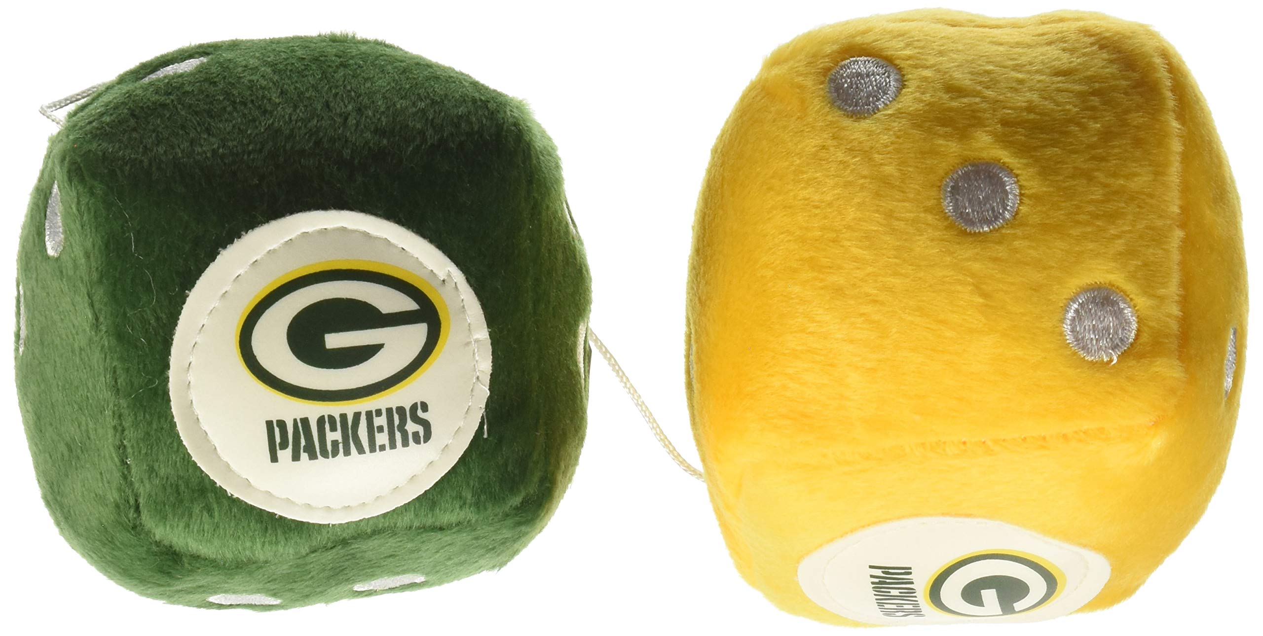 Fremont Die NFL Green Bay Packers 3 Fuzzy Dice, 3, Team Colors