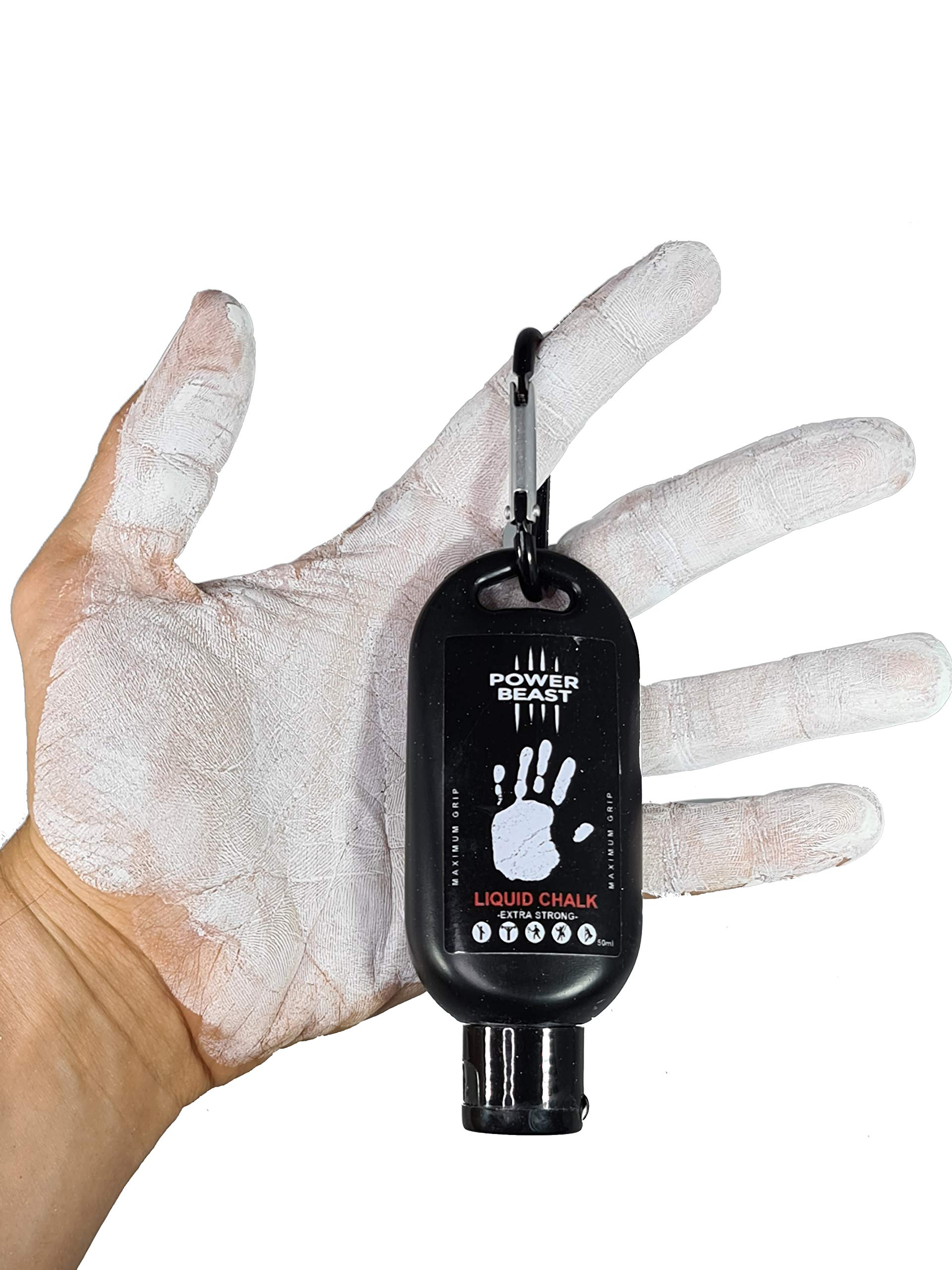 Power Beast Liquid Chalk, 2 Bottles Combo Of 200 + 50 Ml, Liquid Sports Chalk, Free Professional Hand Grip For Gym, Weightliftin