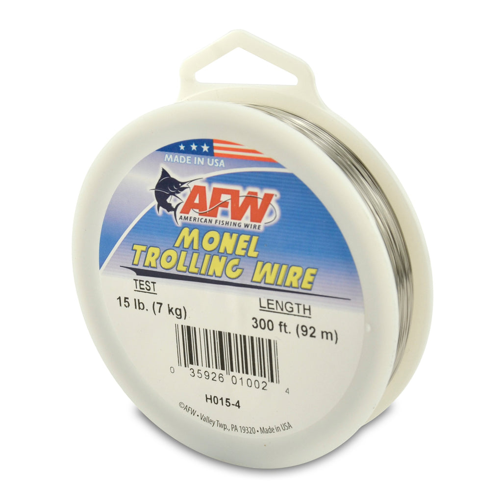 American Fishing Wire Monel Trolling Wire (Single Strand), Bright Color, 15 Pound Test, 300-Feet