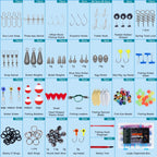 Fishing Tackle Box With Wacky Rig Tool,Saltwater And Freshwater Lures Fishing Gear Kit Including Fishing Accessories And Fishing