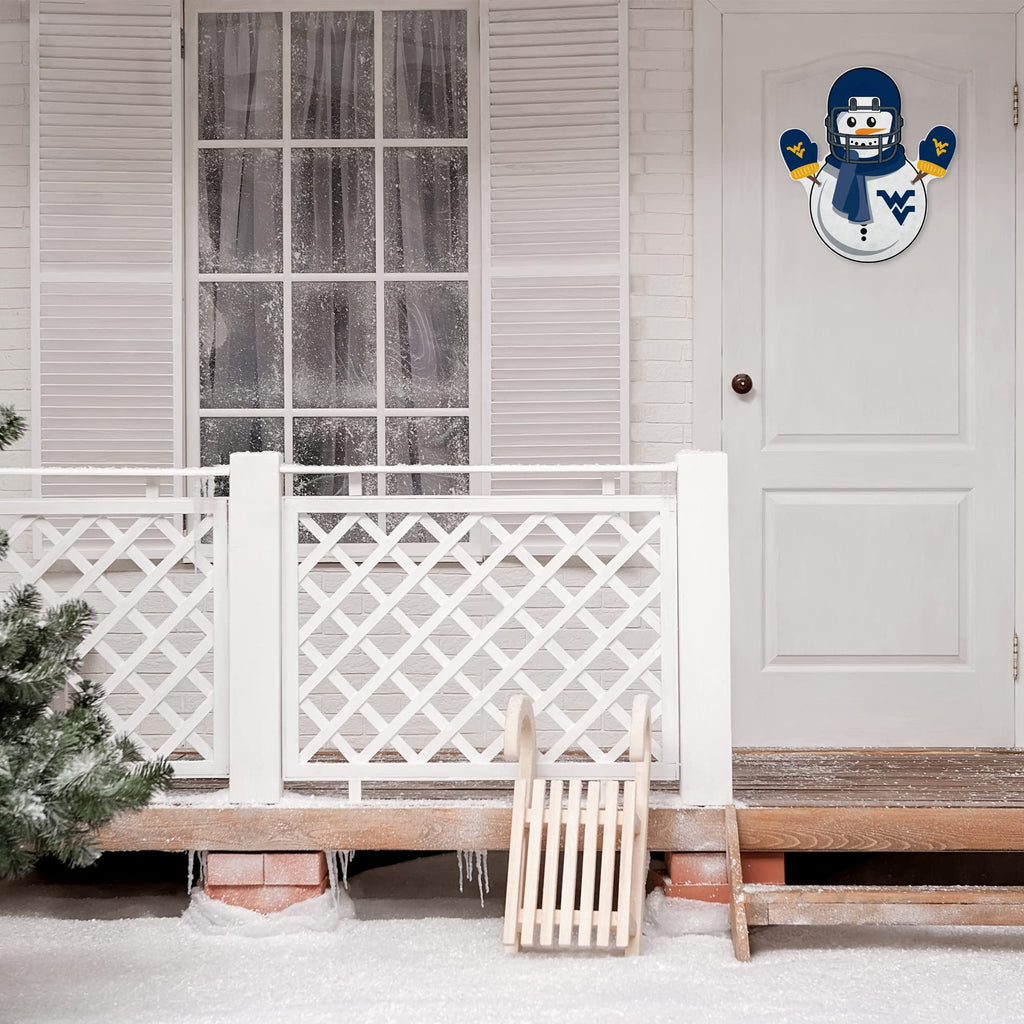 Rico Industries Ncaa West Virginia Mountaineers Snowman Shape Cut Pennant - Home And Living Room D  Cor - Soft Felt Ez To Hang