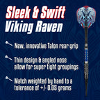 Shot Darts Soft Tip, Viking Raven (18G/20G) 90% Tungsten Barrels, Center Balanced With With Dual Grip Handcrafted Professional D