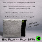 Creating The Difference Bfp (Big Fluffy Pad)  Washable Microfiber Bowling Ball Shammy Towel  Wipes Away Dirt & Oil