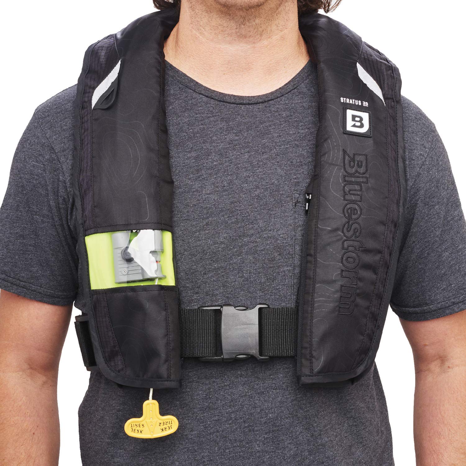 Bluestorm Gear Stratus 35 Inflatable Pfd Life Jacket (Nitro Red)  Us Coast Guard Approved Automatic/Manual Life Vest For Adults