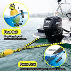 Boat Tow Harness For Tubing, Heavy-Duty 13Ft Self Centering Tow Rope Up To 4 Riders With Float Ball, Stainless Steel Hooks And P