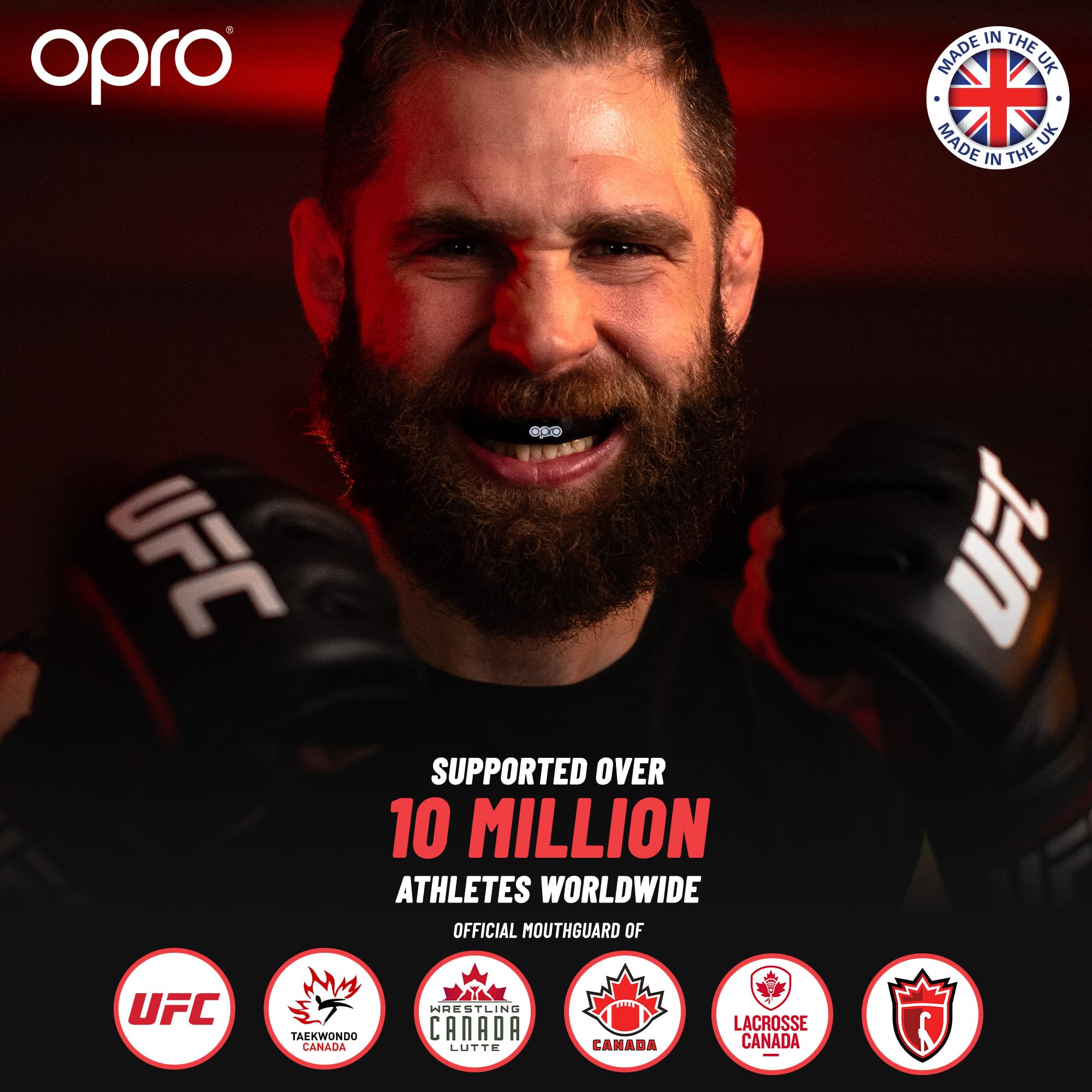 Opro Instant Custom-Fit Mouth Guard, Dentist Mouthguard, Revolutionary Fitting Technology For Ultimate Comfort, Protection & Fit