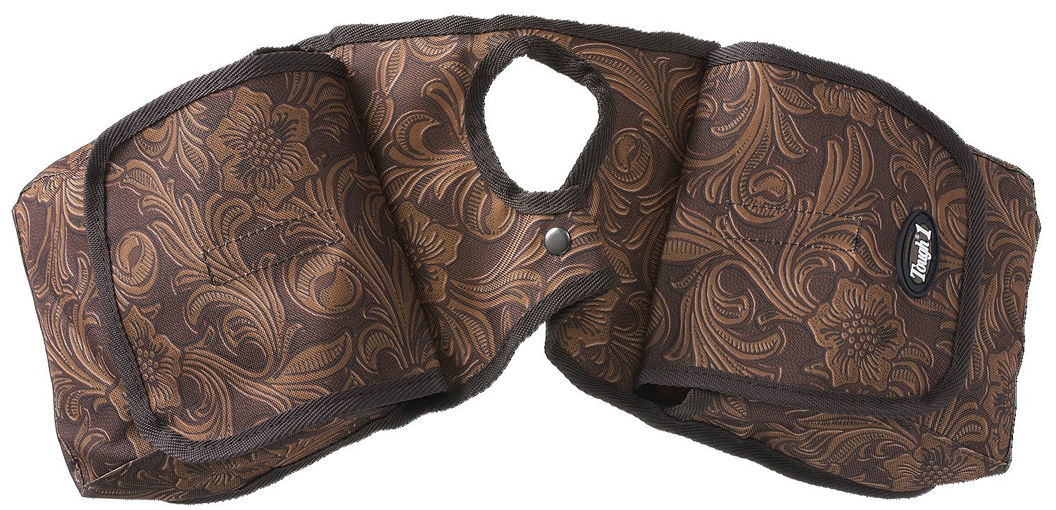 Tough 1 Nylon Horn Bag in Prints, Tooled Leather Brown