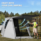Kampkeeper Suv Car Tent, Tailgate Shade Awning Tent For Camping, Vehicle Camping Tents Outdoor Travel (Gray)