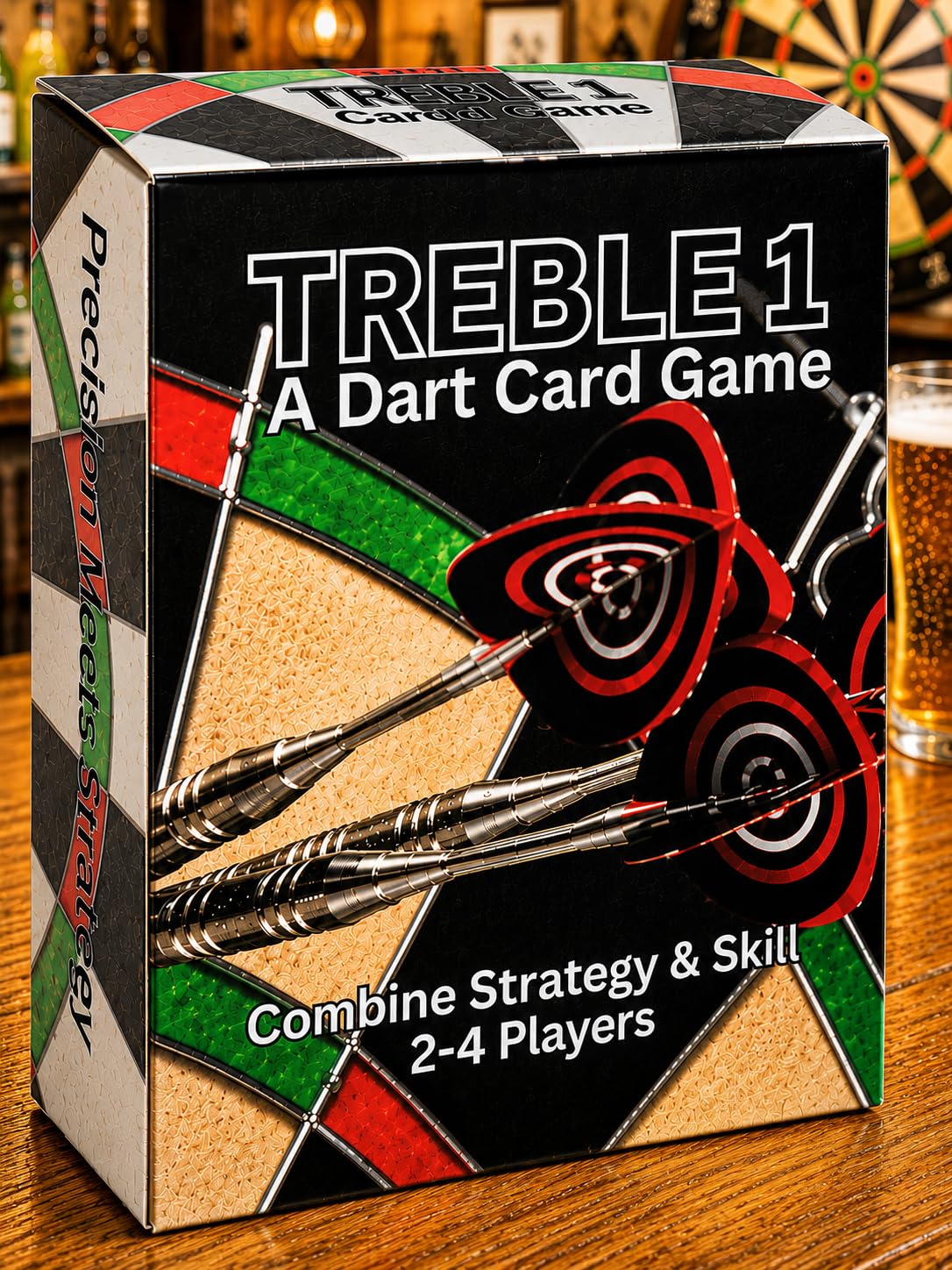 Hickoryville Treble 1 Cards - Strategic Dart Training System, 65-Card Deck with Wild Cards, 2-4 Players or Solo Practice, Darts 