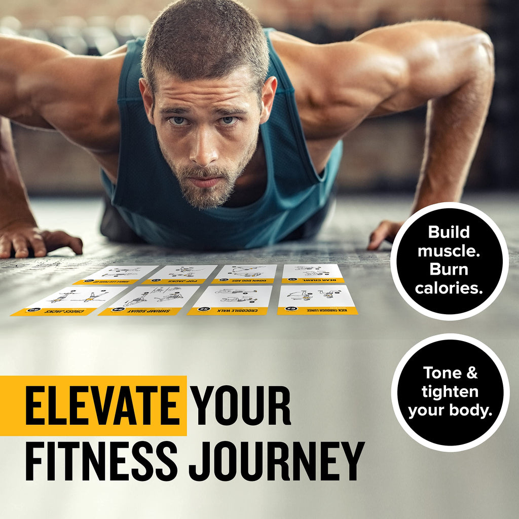 Newme Fitness  Bodyweight Workout Cards, Instructional Fitness Deck For Women & Men, Beginner Fitness Guide To Training Exercise