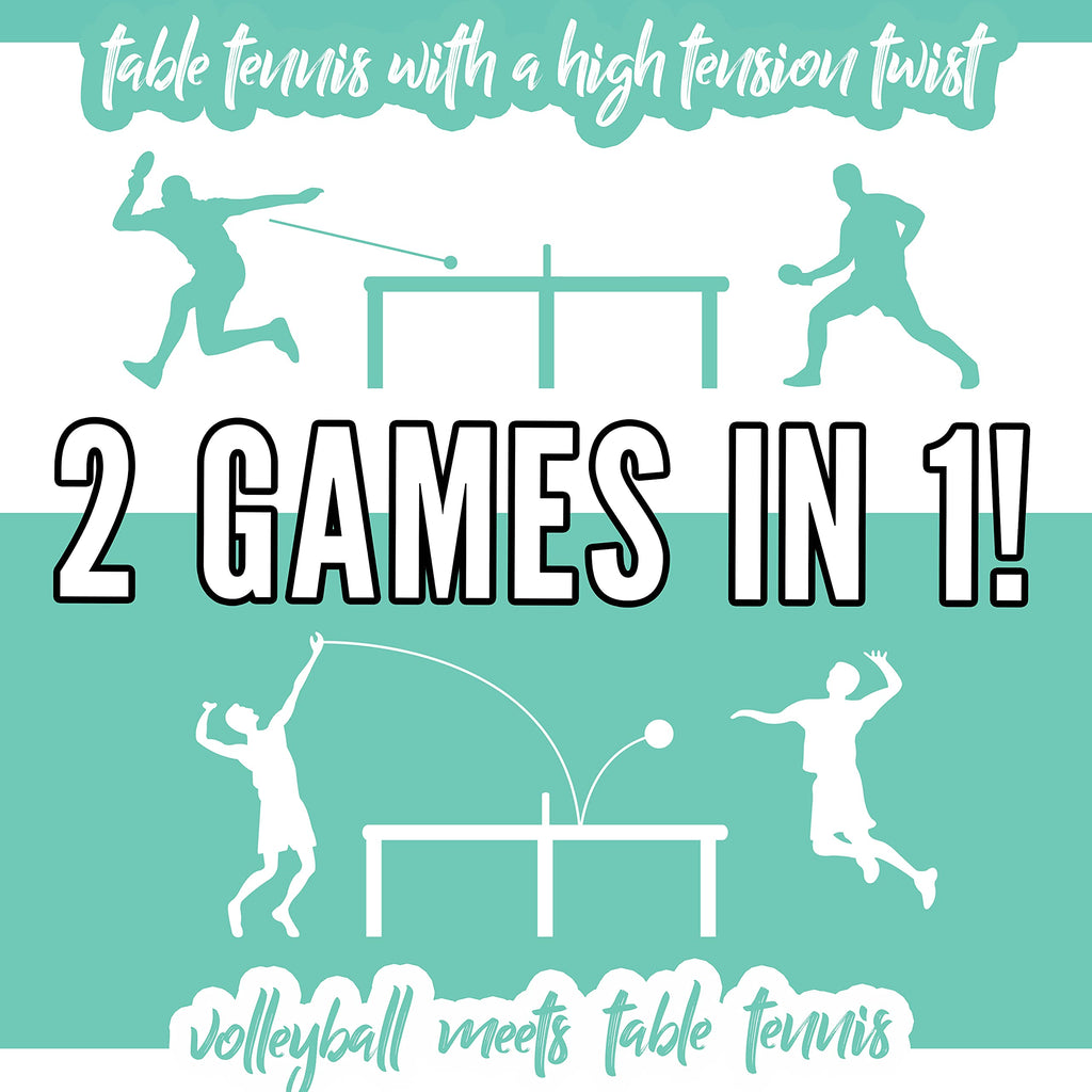 Franklin Sports Spyder Pong Tennis - Table Tennis, Volleyball + 4-Square Outdoor Game - Indoor + Outdoor Game For Kids - Include