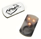Mvp Disc Golf Flat Led Tri-Lite Disc Golf Lights (Pack Of 10) (Orange)