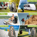 Portable Toilet Kit, Camping Toilet With Pop-Up Privacy Tent And Poo Gel Toilet Bags, Washable Portable Outdoor Showers Changing