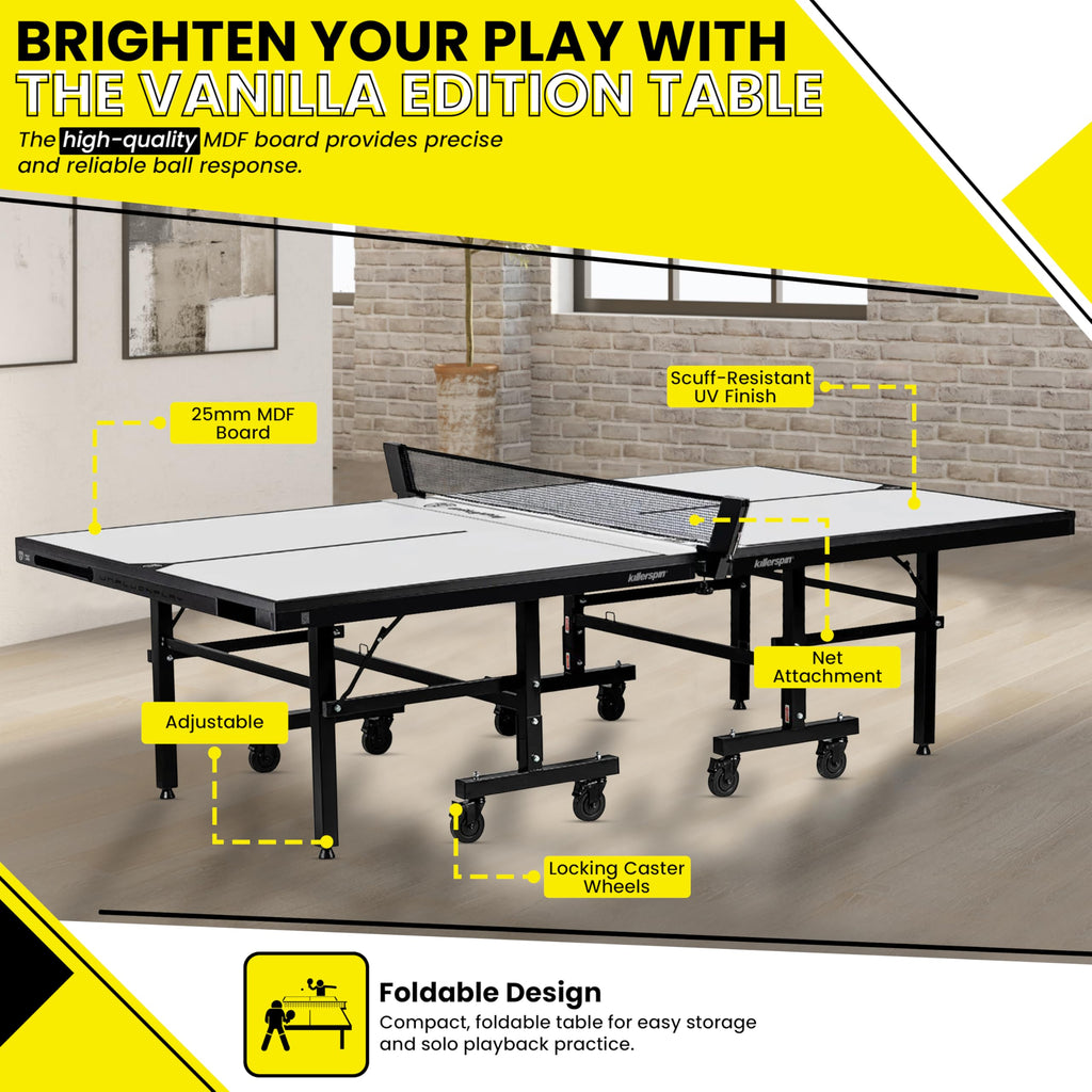 Killerspin Myt 415Max - Table Tennis Table, Vanilla