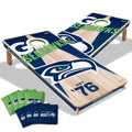 YouTheFan NFL Seattle Seahawks 2 x 4 Professional Wood Cornhole Game with Logo Bags