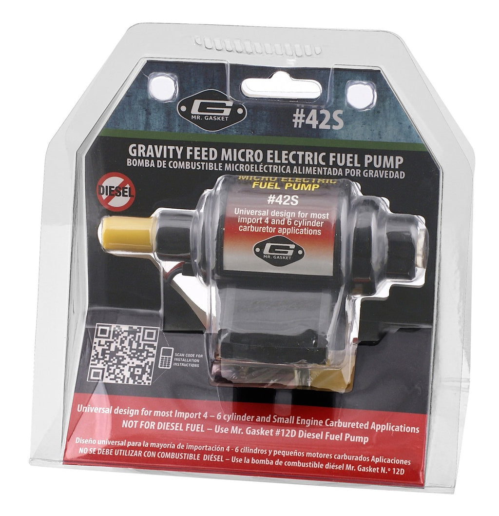 Mr. Gasket 42S Electric Fuel Pump , Black
