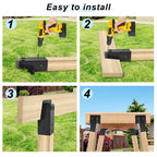 4 Pcs Outdoor 4X4 Compound Angle Brackets,Deer Stand Brackets For Deer Stand, Hunting Blinds And Tree Houses