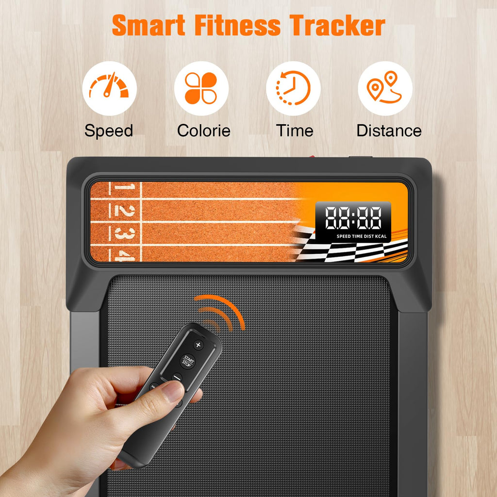 HOELLL Walking Treadmill Pad with 5% Adjustable Incline and APP Sync, Small Compact Under Desk Treadmills for Home and Office wi