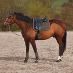 Horze Marquess Quilted Quick-Dry Dressage Saddle Pad With Crystal Trim - Walnut - Horse