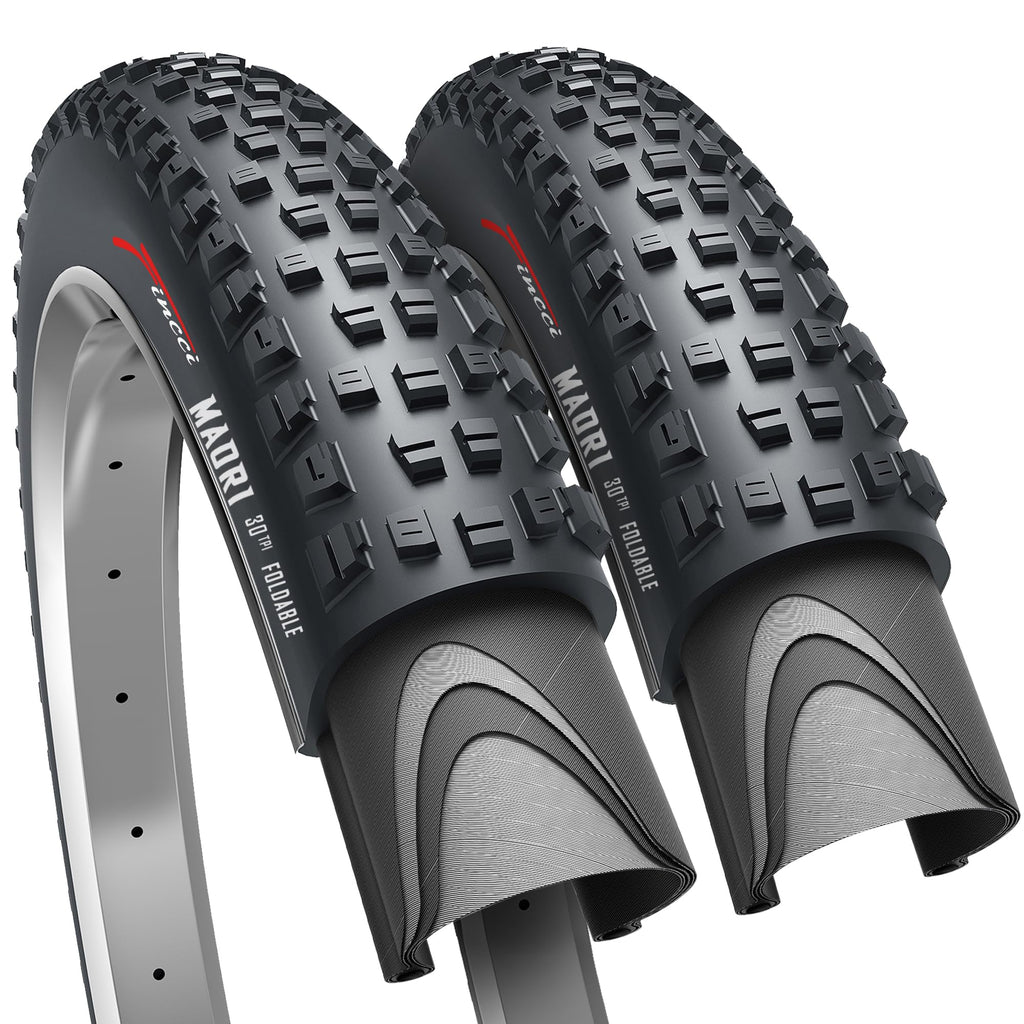 Fincci Pair 27.5 X 2.35 Inch 60-584 Foldable Tires For Road Mountain Mtb Mud Dirt Offroad Bike Bicycle (Pack Of 2)