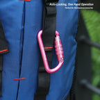 Freskaro 3Inch Locking Carabiner Clips With A Twist Auto Lock, Heavy Duty Rated 2698Lbs, Lightweight & Rustproof 7075 Aluminum,