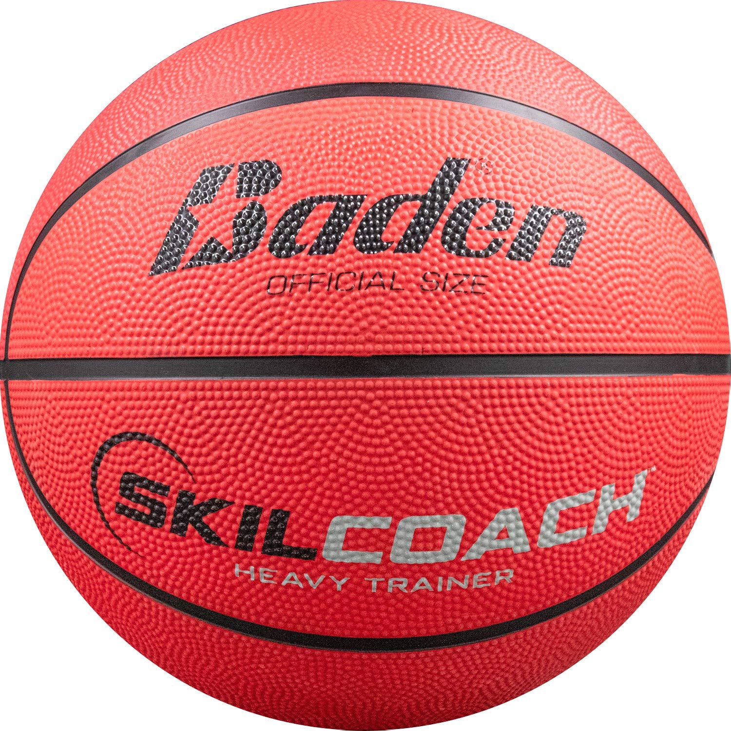 Baden Skilcoach Heavy Trainer Rubber Basketball, Yellow, 28.5-Inch