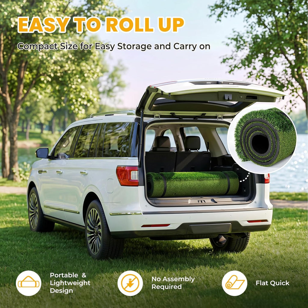 SwingRex 5x4FT Golf Practice Mat with Balls, Tees for Indoor & Outdoor Training