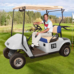 10L0L Golf Cart Seat Covers For Ezgo Txt Rxv & Club Car Ds 2000-Up, Breathable Air Mesh Fabric Washable - Beige Blue