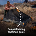 Kelty Grand Mesa 2P Backpacking Tent - 3 Season 2 Man Camping Thru Hiking Shelter, Aluminum Poles, Single Door + Vestibule, 2024