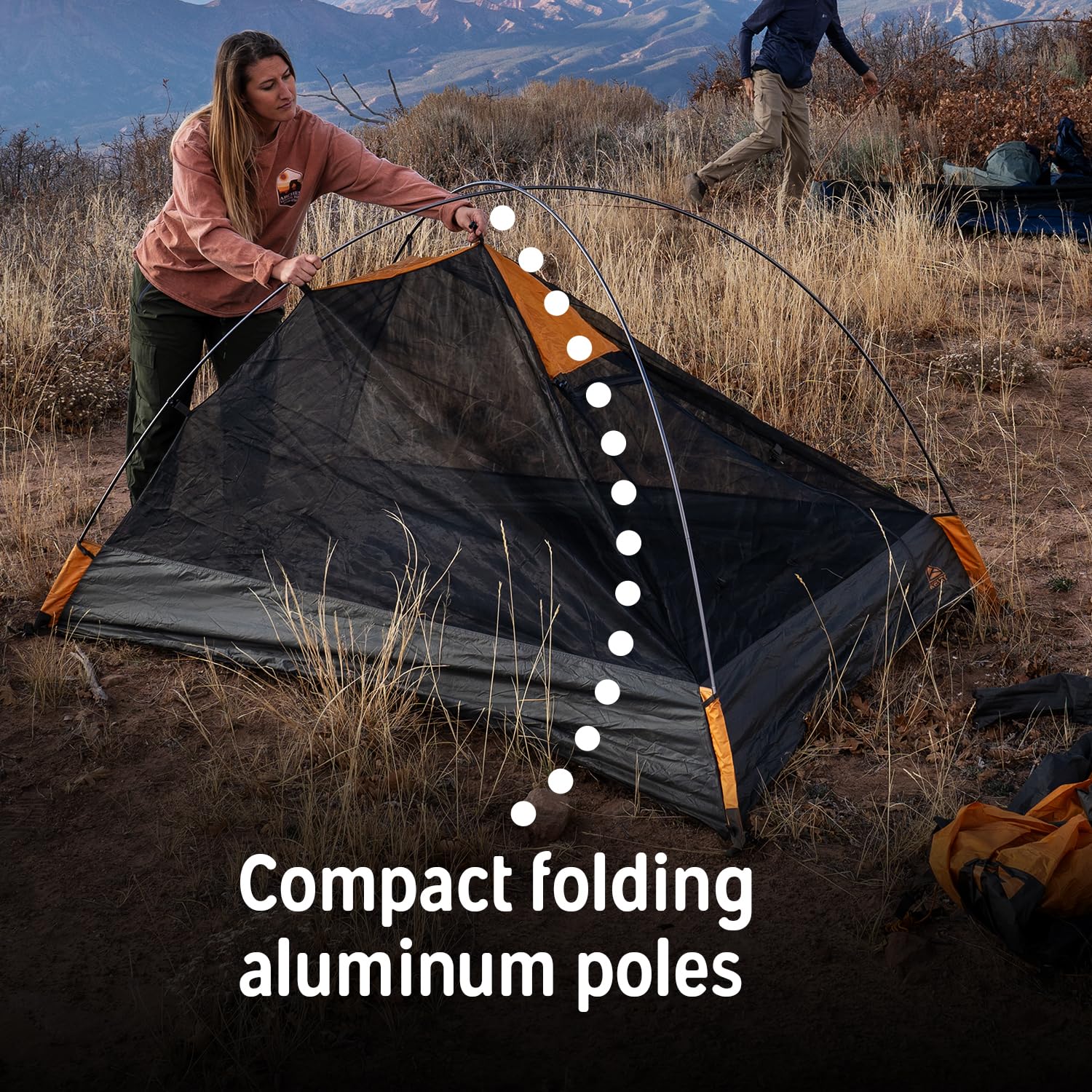 Kelty Grand Mesa 2P Backpacking Tent - 3 Season 2 Man Camping Thru Hiking Shelter, Aluminum Poles, Single Door + Vestibule, 2024