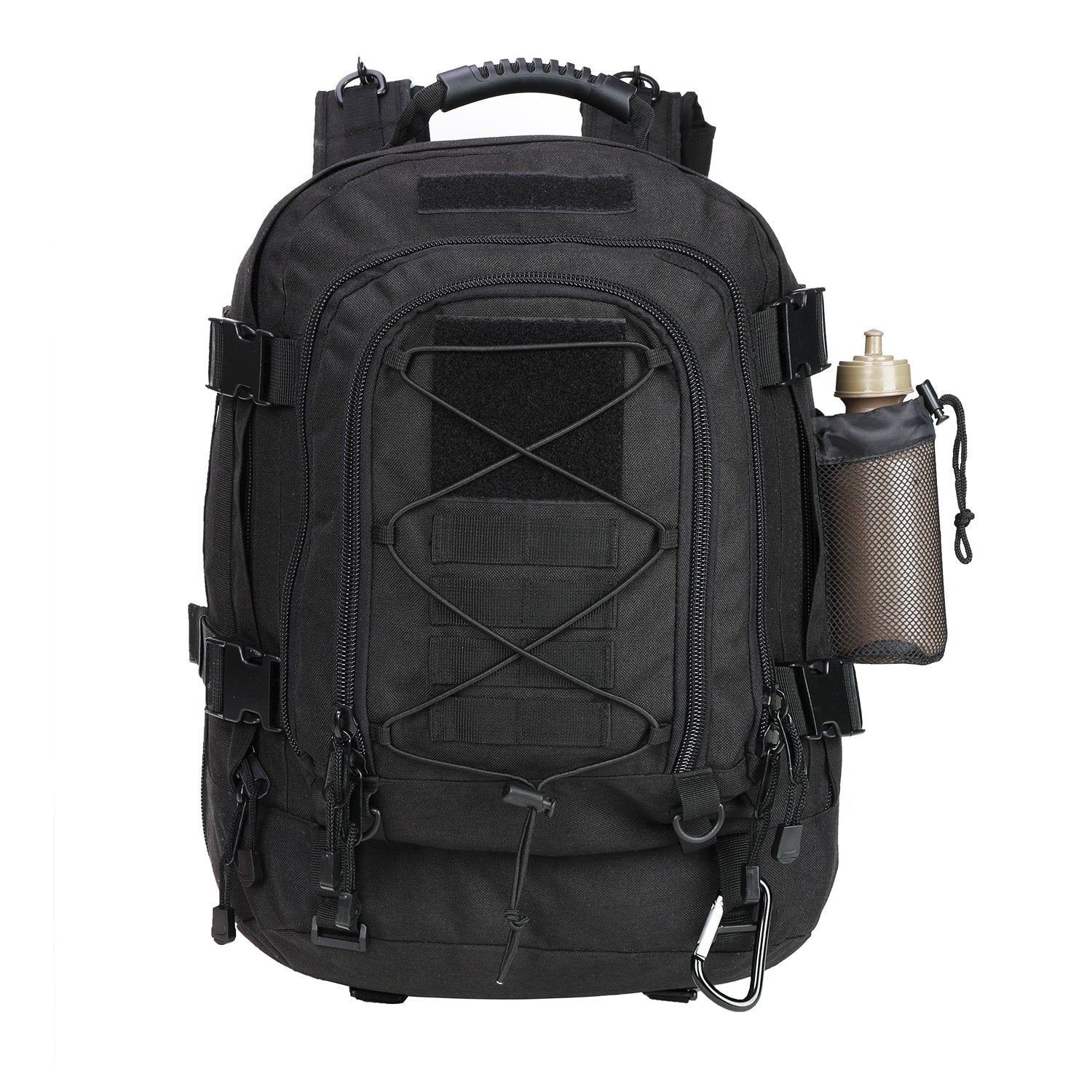 Zseararmy Large Tactical Backpack For Men Military Backpack With Diy System For Travel, Work,Camping,Hunting,Hiking,Sports (Blac