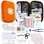 First Aid Kit Emergency Kit Camping Essentials Car-Home Orange First-Aid Bag - 277 Piece Emergency Supplies Hiking First Aid Kit