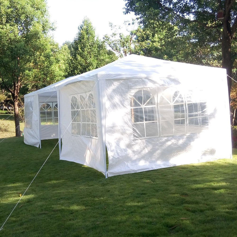 Thxbyebye Wedding Party Tent 3 X 9M Outdoor White Canopy Screen Sun Shelters Houses Gazebos Heavy Duty With 3 Removable Sides Si