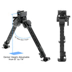UTG Big Bore Full Stability Bipod, 9-14 Center Height, Black