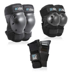 80Six Pad Set With Wristguards, Elbow Pads, And Knee Pads For Kids, Black, Junior - Ages 5+