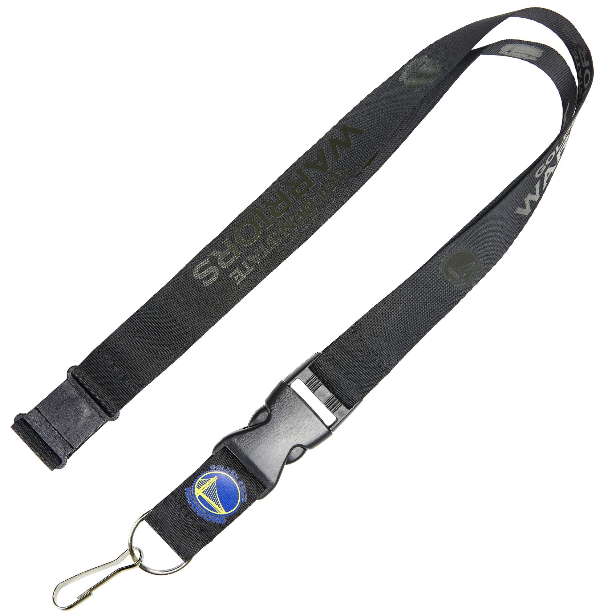 Aminco NBA Golden State Warriors Black on Black Team Lanyard