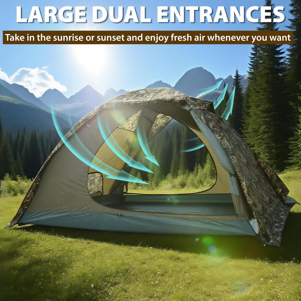 Geertop 4-Person Camping Tent 4 Season Waterproof Family Tent Lightweight Backpacking Tent Easy Setup For Hiking Outdoor Travel