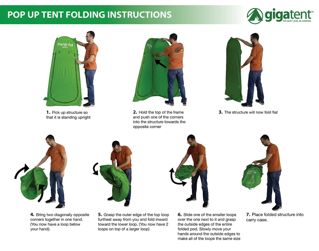 Gigatent Pop Up Pod Changing Room Privacy Tent - Instant Portable Outdoor Shower Tent, Camp Toilet, Rain Shelter For Camping & B