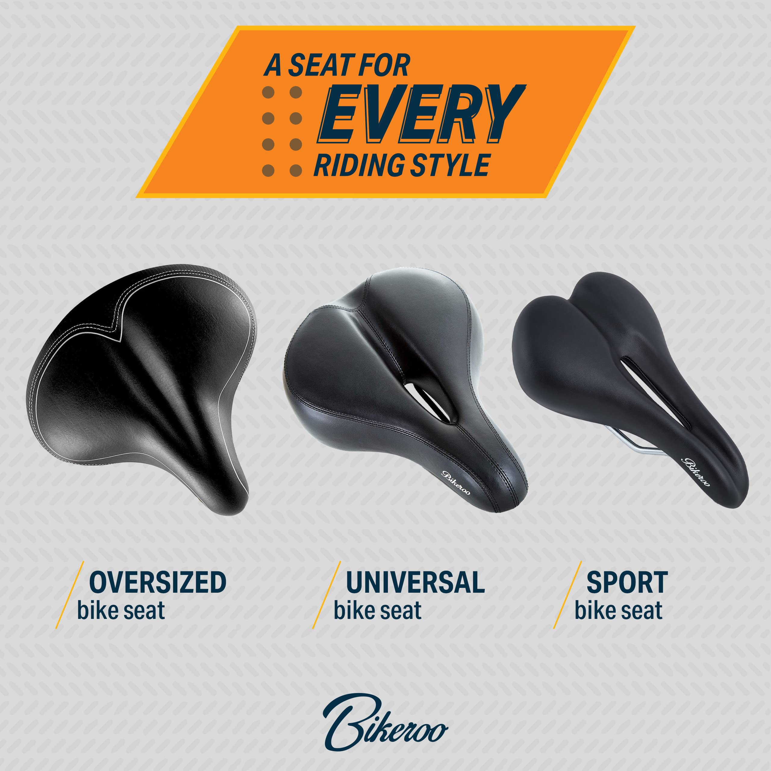 Bikeroo Bike Seat For Men - Soft Padded 7'' Wide Bicycle Seat Replacement For Mtb Mountain, Schwinn, Bmx, Peloton, Ebike, Statio