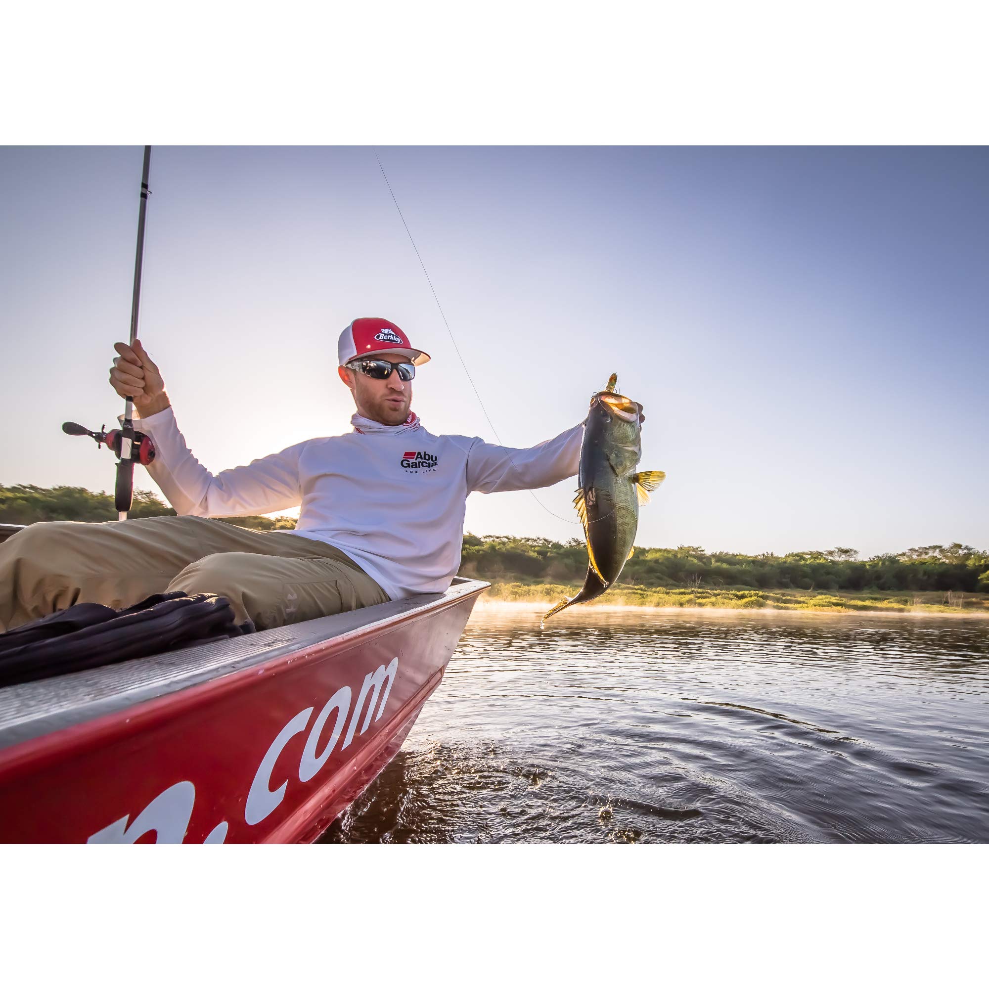 Abu Garcia 7 Ambassadeur S Fishing Rod And Reel Baitcast Combo, 1+1 Ball Bearings For Smooth Operation, 7 1-Piece Rod