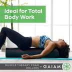 Gaiam Restore Marbled Foam Roller For Muscle Massage - 18'' Muscle Massager For Stimulation - Total Body Pain Relief, Back, Neck