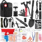 Survival Kit And First Aid Kit, 160 Pcs Emergency Supplies Camping Accessories With Upgraded Molle Bag, Gifts For Men And Women