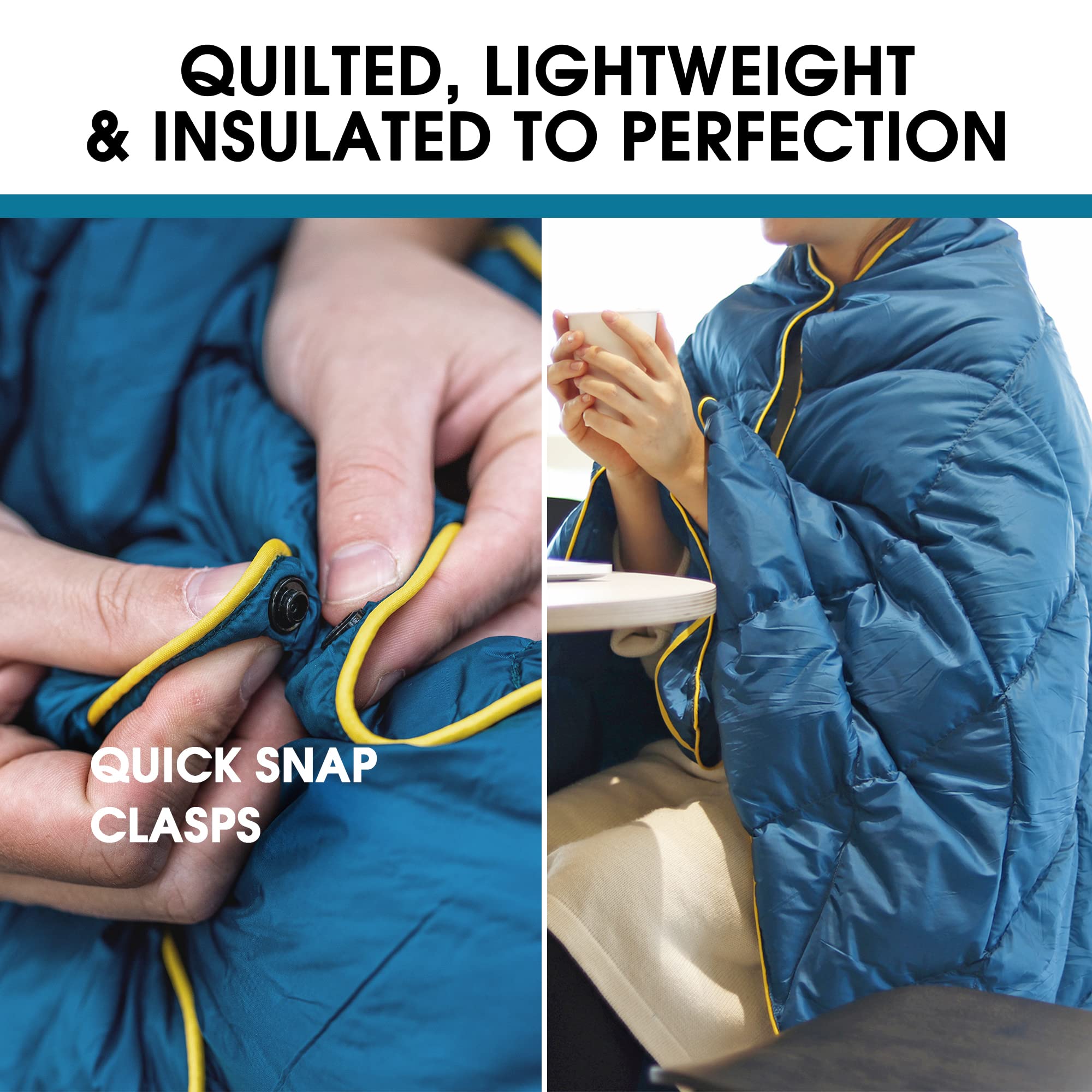 4Monster Down Camping Blanket - Outdoor Travel Quilt Puffy 650 Fill, Packable, Lightweight,Wind & Waterproof | Ideal For Stadium