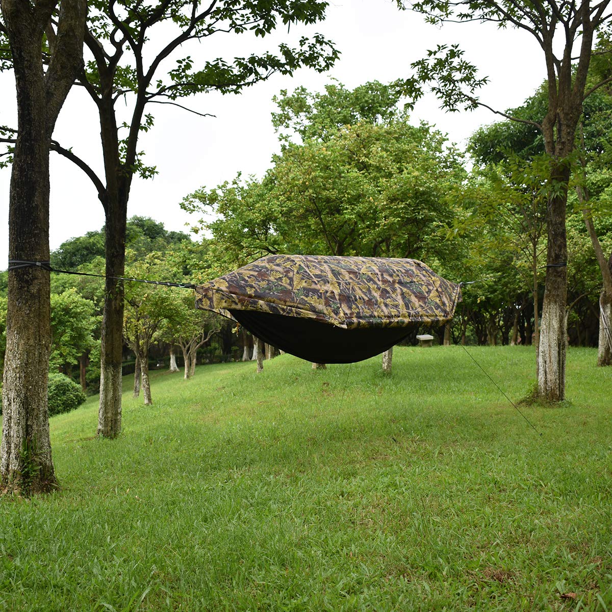 Wintming Hammock With Mosquito Net And Rain Fly Cover 3 In 1 Camping Hammock Tent 440Lbs Load
