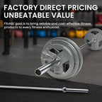 Fitvids Olympic 2-Inch Barbell Bar for Weightlifting and Powerlifting - 700 Pound Capacity - 6-Foot - Silver