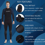 Lemorecn Mens Wetsuits Jumpsuit Neoprene 3/2Mm Full Body Diving Suit (3031, 3Xl)