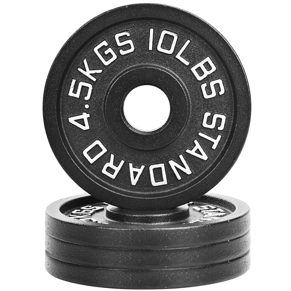 Fitvids Olympic Cast Iron 2-Inch Weight Plate for Strength Training & Weightlifting, Multiple Weights Available, 10LB (Set of 4)