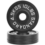 Fitvids Olympic Cast Iron 2-Inch Weight Plate for Strength Training & Weightlifting, Multiple Weights Available, 10LB (Set of 4)