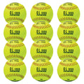 Franklin Sports 12'' Fastpitch Softballs - 12 Pack, Official Size And Weight, Durable Construction, Optic Yellow Cover, Flat Sea